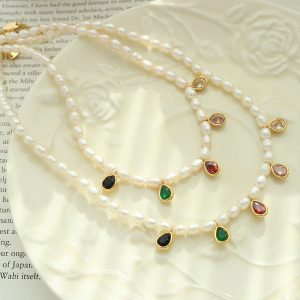 Buddha Stones Pearl Crystal Stone Purity Necklace Pendant Necklaces & Pendants BS Pearl (Happiness ♥ Calm)
