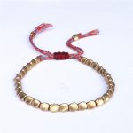 Buddha Stones Tibetan Copper Beads Healing Luck Bracelet Bracelet BS Matte
