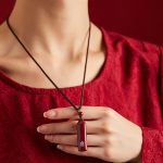 Buddha Stones Chinese Zodiac Natal Buddha Cinnabar Amulet Protection String Necklace Pendant Necklaces & Pendants BS 1