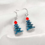 Buddha Stones Various Crystals Christmas Tree Amethyst Peace Healing Drop Earrings Earrings BS 14