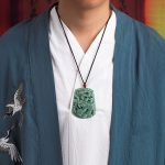 Chinese Zodiac Dragon Jade Strength Necklace String Pendant Necklaces & Pendants BS 3