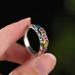 Buddha Stones Feng Shui Five Emperor Coins Wealth Ring Ring BS 3