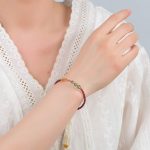 Buddha Stones Garnet Tourmaline Butterfly Protection Bracelet Anklet Bracelet Anklet BS 3