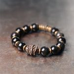 Buddha Stones Rainbow Obsidian Copper Love Healing Bracelet Bracelet BS 1