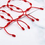 Buddha Stones 4Pcs Evil Eye Seven Knot Red String Protection Bracelet Bracelet BS 7
