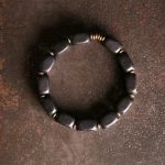 Buddha Stones Retro Ebony Wood Texture Style Copper Peace Balance Bracelet Bracelet BS 6