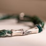 Buddha Stones 925 Sterling Silver Bamboo Reincarnation Knot Luck Protection String Bracelet Bracelet BS 6