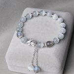 Buddha Stones Natural Cat's Eye Moonstone Strawberry Quartz PiXiu Support Bracelet Bracelet BS main