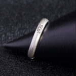 Buddha Stones 925 Sterling Silver Lotus Flower Enlightenment Ring Ring BS 4