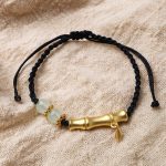 Buddha Stones Bamboo Design Luck Strength Braided Bracelet Bracelet BS 11