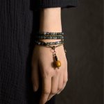 Buddha Stones Moss Agate Copper Lucky Multilayer Bracelet Bracelet BS 4