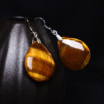 Buddha Stones Natural Aventurine Dangle Healing Drop Earrings Earrings BS 12