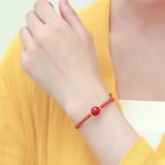Buddha Stones Handmade Red Agate Amethyst Golden Rutilated Quartz Pink Crystal Bead Calm Braided Bracelet Bracelet BS 13