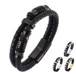 Buddha Stones Layered Leather Weave Fortune Bracelet Bracelet BS 2