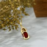 Buddha Stones Natural Garnet Pixiu Fortune Necklace Necklaces & Pendants BS 4