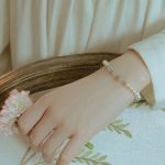 Buddha Stones 14K Gold Plated Natural Pearl Hetian Cyan Jade White Jade Sincerity Bead Chain Bracelet Bracelet BS 23