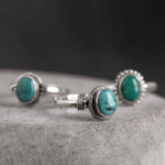 Buddha Stones 925 Sterling Silver Turquoise Wisdom Love Ring Ring BS 2