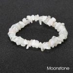 Natural Irregular Shape Crystal Stone Warmth Soothing Bracelet Bracelet BS Moonstone