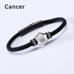 Buddha Stones 999 Sterling Silver 12 Constellations of the Zodiac Protection Handmade String Bracelet Bracelet BS Cancer 19CM