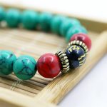 Buddha Stones Tibetan Turquoise Purification Necklace Mala Mala Bracelet BS 2
