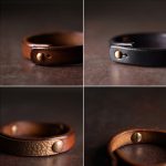 Buddha Stones Vintage Handmade Texture Copper Brass Leather Wealth Bracelet Bangle Bracelet Bangle BS 21