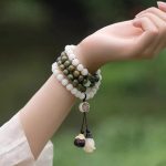 Buddha Stones Natural Green Sandalwood Bodhi Seed Soothing Bracelet Bracelet BS 5