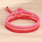 Buddha Stones Tibetan 3Pcs King Kong Knot Protection Braided Bracelet Bracelet BS 1