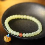 Natural Hetian Jade Pumpkin Amber Red Agate Crystal Prosperity Bracelet Bracelet BS 4