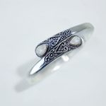 Buddha Stones Zircon Water Drop Pattern Healing Cuff Bracelet Bangle Bracelet Bangle BS 4