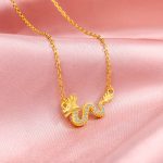 Buddha Stones 925 Sterling Silver Year Of The Dragon Auspicious Golden Dragon Luck Chain Necklace Pendant Necklaces & Pendants BS 6