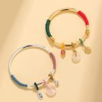 Buddha Stones Pink Crystal Peace Buckle Lucky Flower Love Bracelet Bangle Bracelet Bangle BS 13