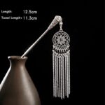 Buddha Stones Water Drop Lily of the Valley Flowers Tassels Confidence Hairpin Hairpin BS 25