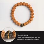 Buddha Stones Tibet Rudraksha Bodhi Seed Wealth Auspiciousness Bracelet Bracelet BS 2