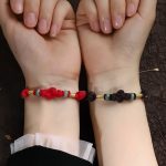 Bring Good Luck Red String Jade Fortune Knot Braided Couple Bracelet Bracelet BS 16