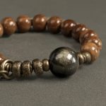 Buddha Stones Kuka Seed Tiger Eye Gold Sheen Obsidian Copper Wealth Luck Bracelet Bracelet BS 10
