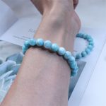 Buddha Stones Natural Larimar Wisdom Confidence Bracelet Bracelet BS 15