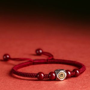 Buddha Stones 925 Sterling Silver Chinese Zodiac Natal Buddha Cinnabar Calm Bracelet Bracelet BS main
