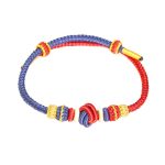 Buddha Stones Two-Color Rope Handcrafted Eight Thread Peace Knot Luck Connection Bracelet Bracelet BS 3