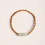 Buddha Stones Natural Olive Pit Bamboo Pattern Hetian Jade Beads Luck Bracelet 2