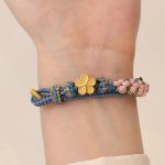 Buddha Stones Peach Blossom Design Wealth String Bracelet Bracelet BS 2