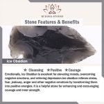 Buddha Stones Natural Black Obsidian Ice Obsidian Strength Necklace Pendant Necklaces & Pendants BS 9