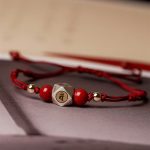 Buddha Stones Handmade 925 Sterling Silver Chinese Zodiac Natal Buddha Cinnabar Calm Braided Bracelet Bracelet BS 7