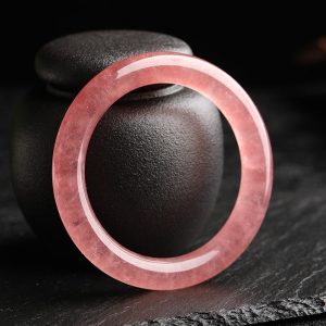 Buddha Stones Natural Strawberry Quartz Love Healing Bracelet Bangle Bracelet BS 60mm