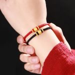 Buddha Stones Tibet 999 Gold Om Mani Padme Hum Engraved Protection Lucky Bead Bracelet Bracelet BS 12