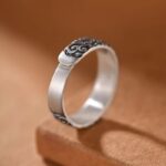 Buddha Stones Vintage Auspicious Clouds Pattern Luck Ring Ring BS 3