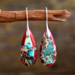 Buddha Stones Emperor Stone Crystal Happiness Earrings Earrings BS Red Emperor Stone
