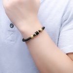 Buddha Stones 999 Sterling Silver Copper Coin Bead Copper Balance Braided String Bracelet Bracelet BS 11