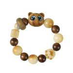 Buddha Stones Natural Bodhi Seed Sandalwood Lucky Cute Cat Head Paw Claw Peace Bracelet Bracelet BS 11