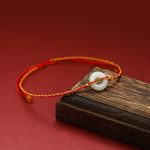 Buddha Stones Round Peace Buckle Jade Luck Abundance Braided Bracelet Anklet Bracelet BS 1