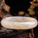 Buddha Stones Natural Sakura Agate Peace Bracelet Bangle Bracelet Cuff Bangle BS 4